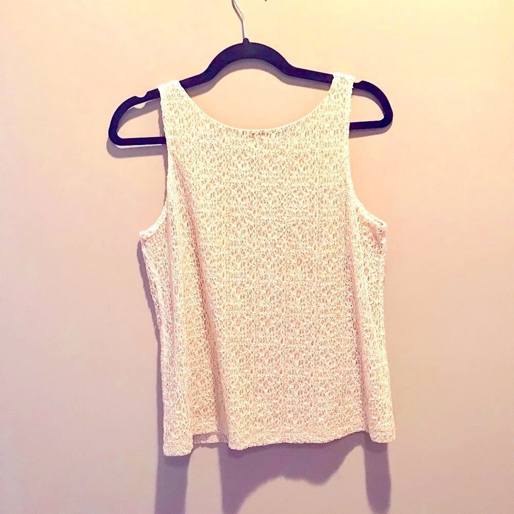 Ann Taylor ivory Lace Top